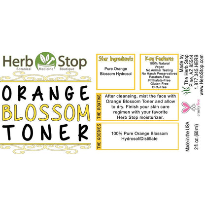 Orange Blossom Toner Label