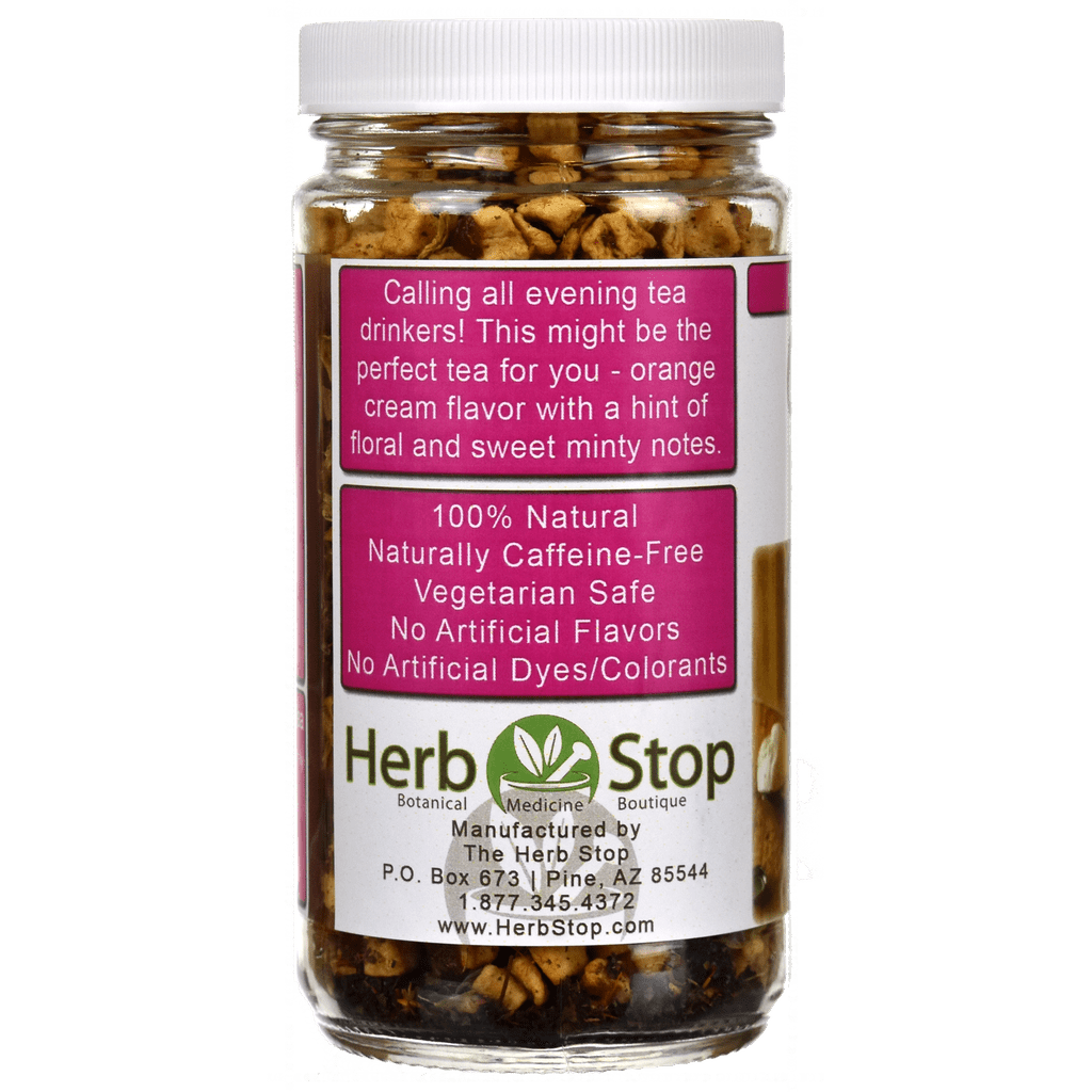 Orange Cream Loose Leaf Herb & Fruit Tea Jar Left