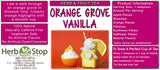 Orange Grove Vanilla Herb & Fruit Tea Label