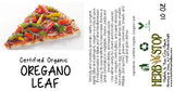 Organic Oregano Leaf Label