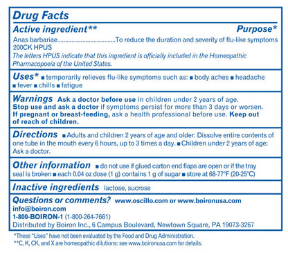 Oscillococcinum DF Label