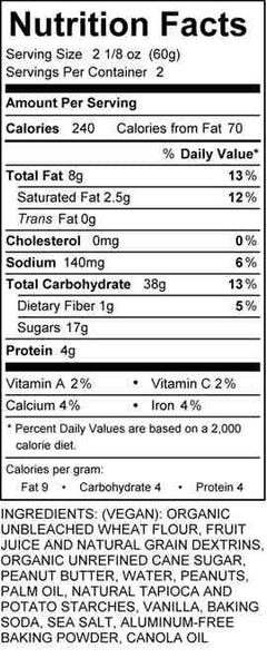 Peanut Butter Persuasion Cookie - Nutritional Facts