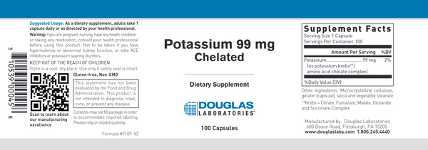 Potassium Chelated by Douglas Laboratories Label