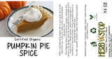 Pumpkin Pie Spice Label