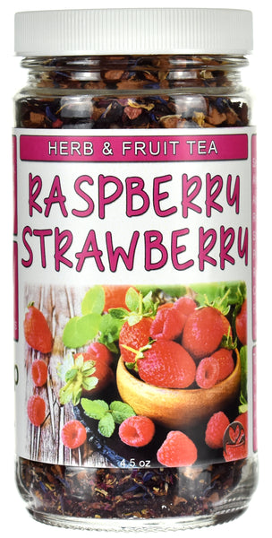 Raspberry Strawberry Herb & Fruit Loose Leaf Tea Jar