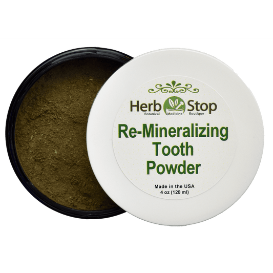 Re-Mineralizing Tooth Powder Open Jar