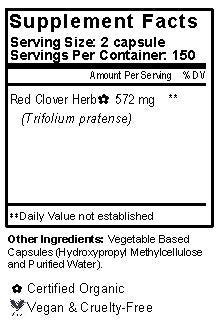Red Clover Capsules Supplement Facts