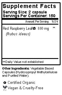 Red Raspberry Capsules Supplement Facts