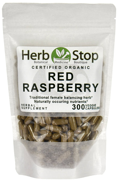 Organic Red Raspberry Leaf Capsules Bulk Bag