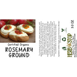 Organic Ground Rosemary Label