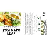 Organic Rosemary Leaf Label