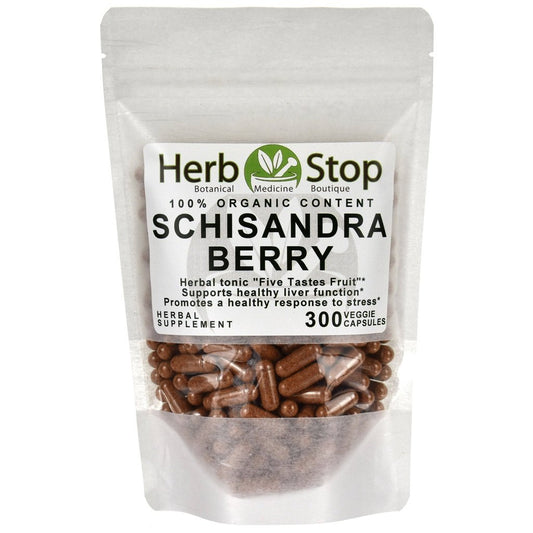 Organic Schisandra Berry Capsules Bulk Bag