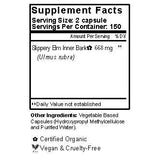 Slippery Elm Capsules Supplement Facts