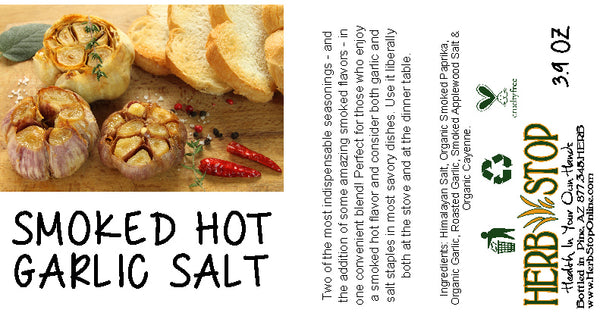 Smoked Hot Garlic Salt Label
