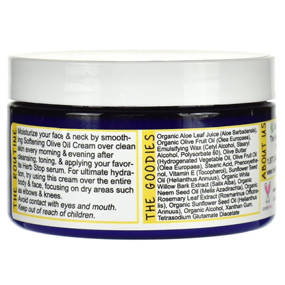 Softening Olive Cream Back of Jar