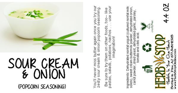 Sour Cream & Onion Popcorn Seasoning Salt Free