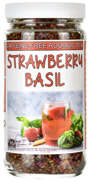 Strawberry Basil Rooibos Loose Tea Jar