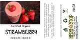 Organic Strawberry Powder Label