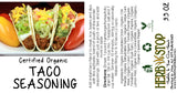 Taco Seasoning Label