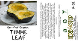 Organic Thyme Leaf Label