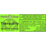 Tranquility Vibrational Essence Label
