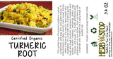 Organic Turmeric Root Label