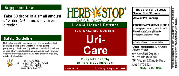 Uri-Care Extract Label