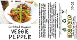 Veggie Pepper Label