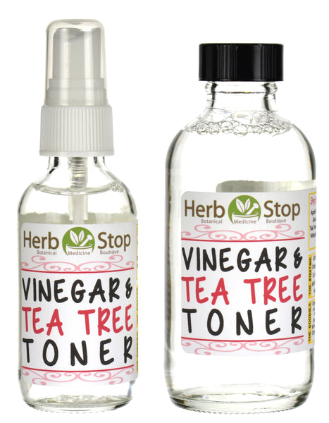 Vinegar & Tea Tree Toner Bottles Group