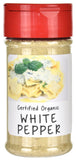 Organic White Pepper Ground Spice Jar