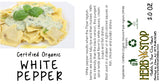 White Pepper Ground Label