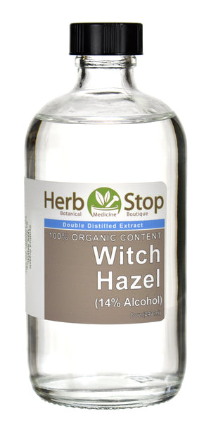 Organic Witch Hazel Extract 8 oz Bottle