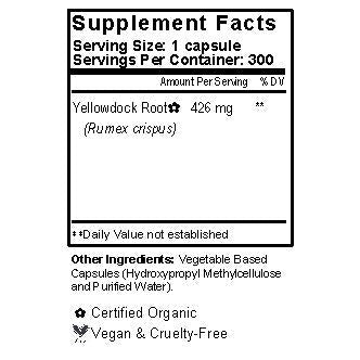 Yellowdock Capsules Supplement Facts