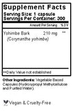Yohimbe Capsules Supplement Facts