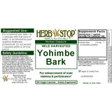Yohimbe Capsules Label